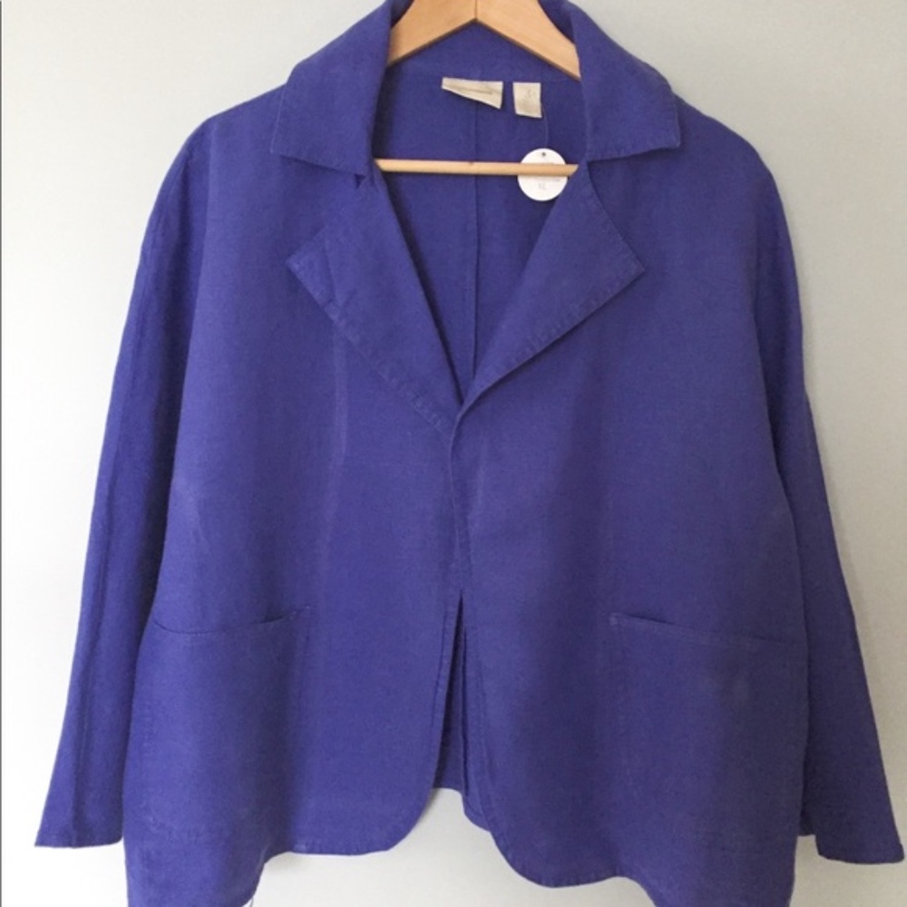 Chico's Royal Blue Open Front Blazer Jacket